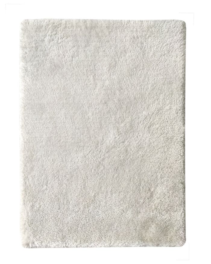 Luxurious white shaggy rug MPV-01, 170x240cm, perfect for adding comfort to entryway decor by Ramsha Home.