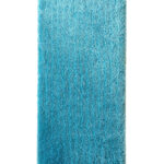Elegant drawing room decor shaggy rug MPV 02 in aqua color, 60x180cm, soft and plush by Ramsha Home.