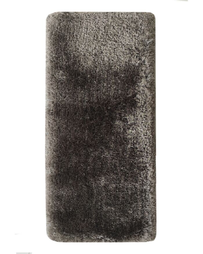 Grey polyester floor hallway shaggy rug MPV 05 80x200cm by Ramsha Home