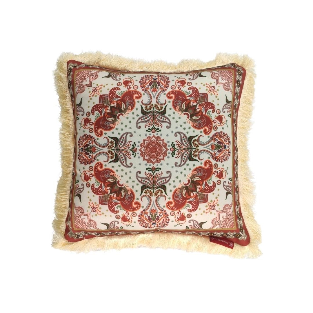 17.jpg Multi-Color Digital Printed Polyester Cushion with Lace for Couch, Sofa, Bed - CS 061 (45x45cm) - Image 4