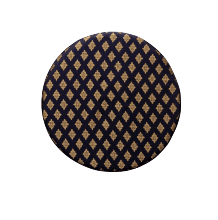 Black & Gold Area Decor Pouf - PF 009 (40x40x40cm) - Image 3