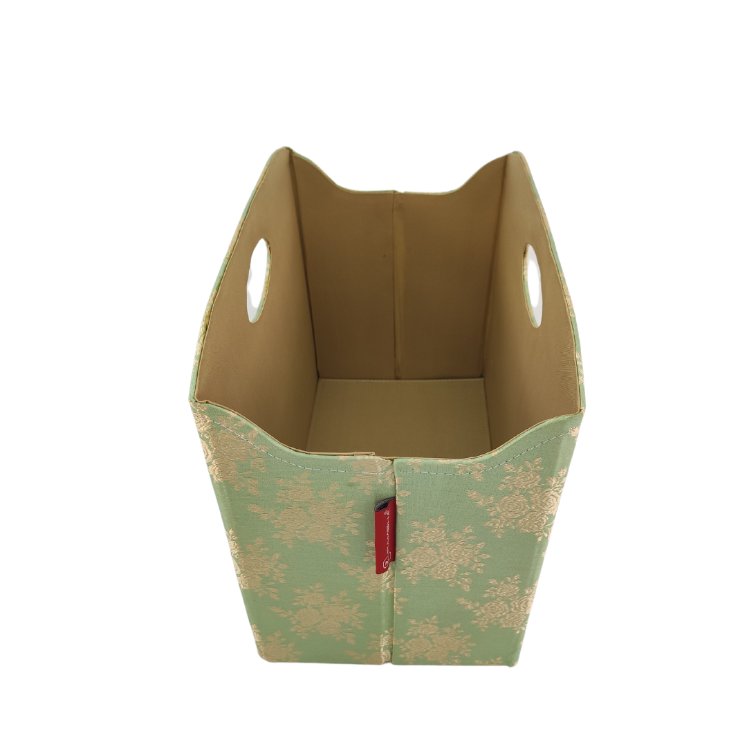 2-1-1.png Amazing Green & Gold Basket - BK 006 (35x20x27cm) - Image 3