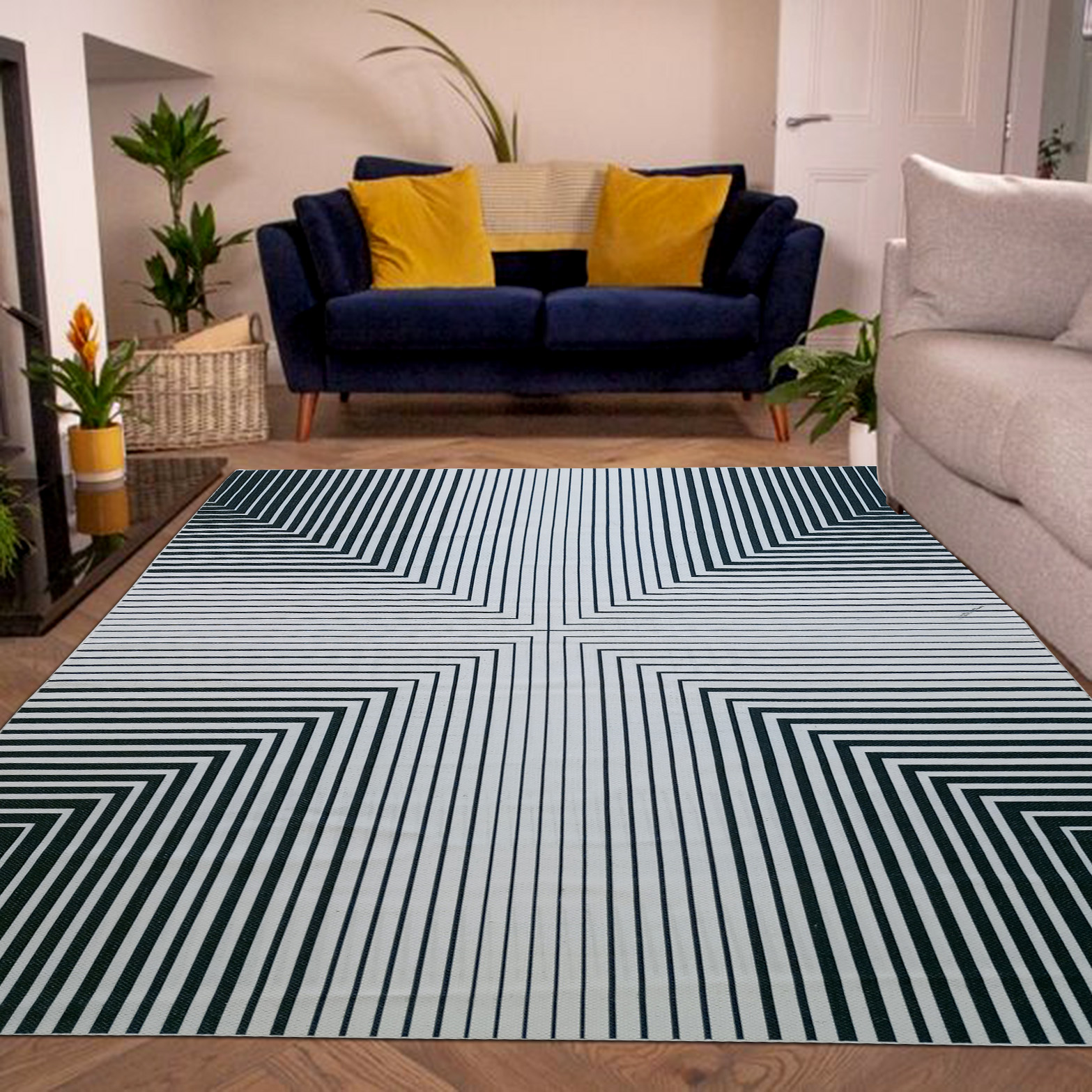 Stylish 140x200cm Bedroom Decor Digital Printed Rug DD 020 by Ramsha Home Stylish bedroom decor digital printed rug DD 020, 140x200cm, enhancing your living space by Ramsha Home.