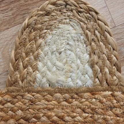 Handmade bear shape jute rug BR 022 (90cm) by Ramsha Home