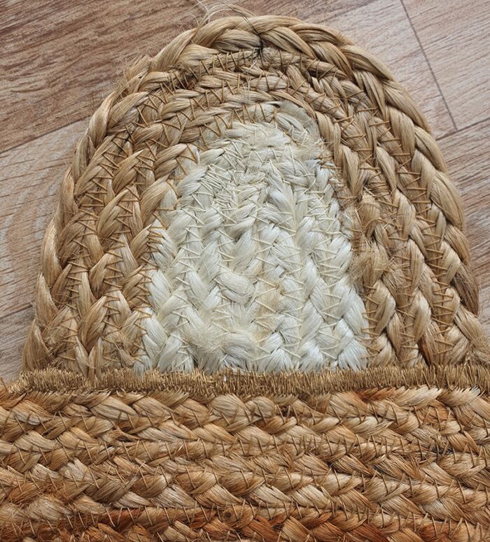 Handmade bear shape jute rug BR 022 (90cm) by Ramsha Home