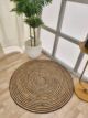 Elegant handmade braided jute round rug BR 004 (90cm) by Ramsha Home