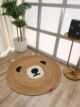 Premium quality handmade bear shape jute rug BR 022 (90cm) by Ramsha Home