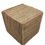 Natural Color Bedroom Jute Pouf - PF 004 (40x40x40cm)
