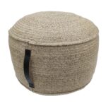 Natural Color Outdoor Decorative Area Pouf - PF 052 (50x50x30cm)