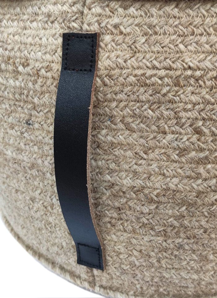 ⁦Natural Color Outdoor Decorative Area Pouf - PF 052 (50x50x30cm)⁩ - الصورة ⁦2⁩