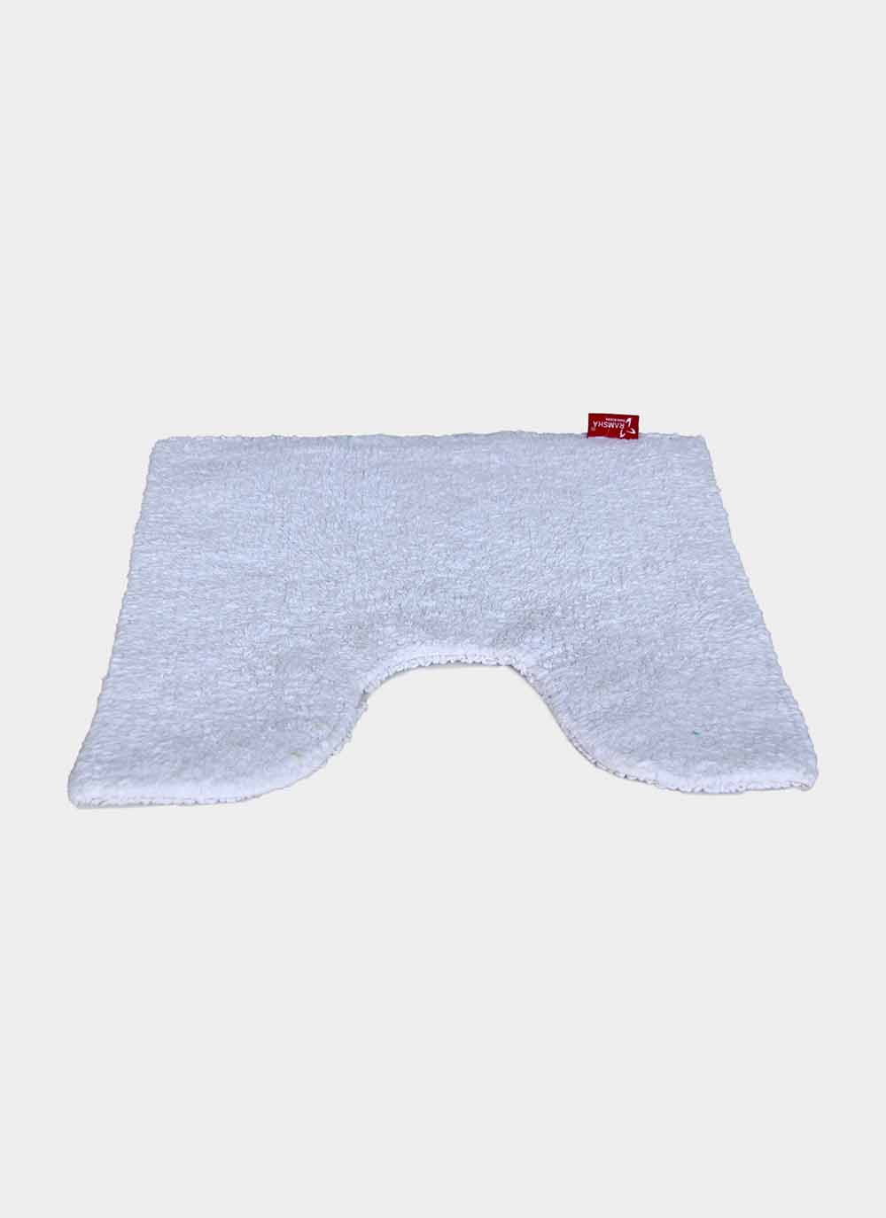2_0036_Untitled-2.jpg White Non-Slip Fluffy Soft Cotton Bathmat - BM 027 (40x40cm) - Image 3