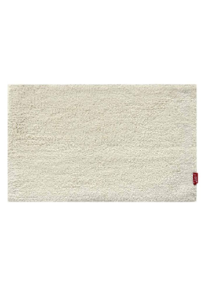 White Non-Slip Fluffy Soft Cotton Bathmat - BM 024 (50x80cm) - Image 1