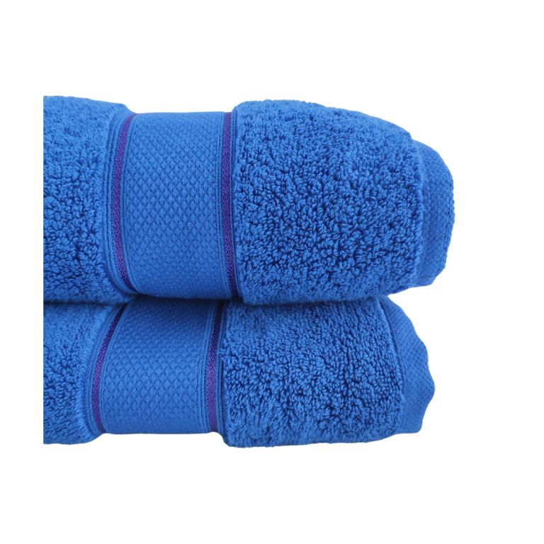 3-2-1.jpg Dark Blue 100% Cotton Bath Towel - TW 003 (75x150cm) - Image 2