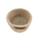 Natural and White Handmade Jute and Cotton Basket for Home Decor - BS 008 (12x20cm) - Image 2