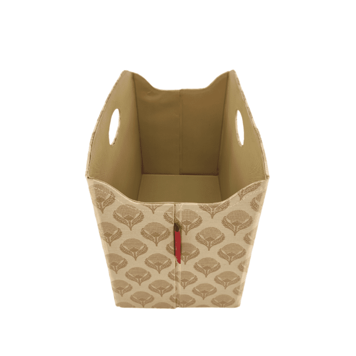 Amazing Beige & Gold Polyester Basket - BK 007 (35x20x27cm) - Image 2