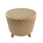 Gold Color Bedroom Area Pouf - PF 018 (40x40x40cm)