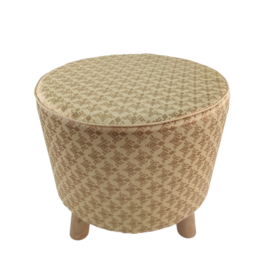 31.png Gold Color Bedroom Area Pouf - PF 018 (40x40x40cm) - Image 1