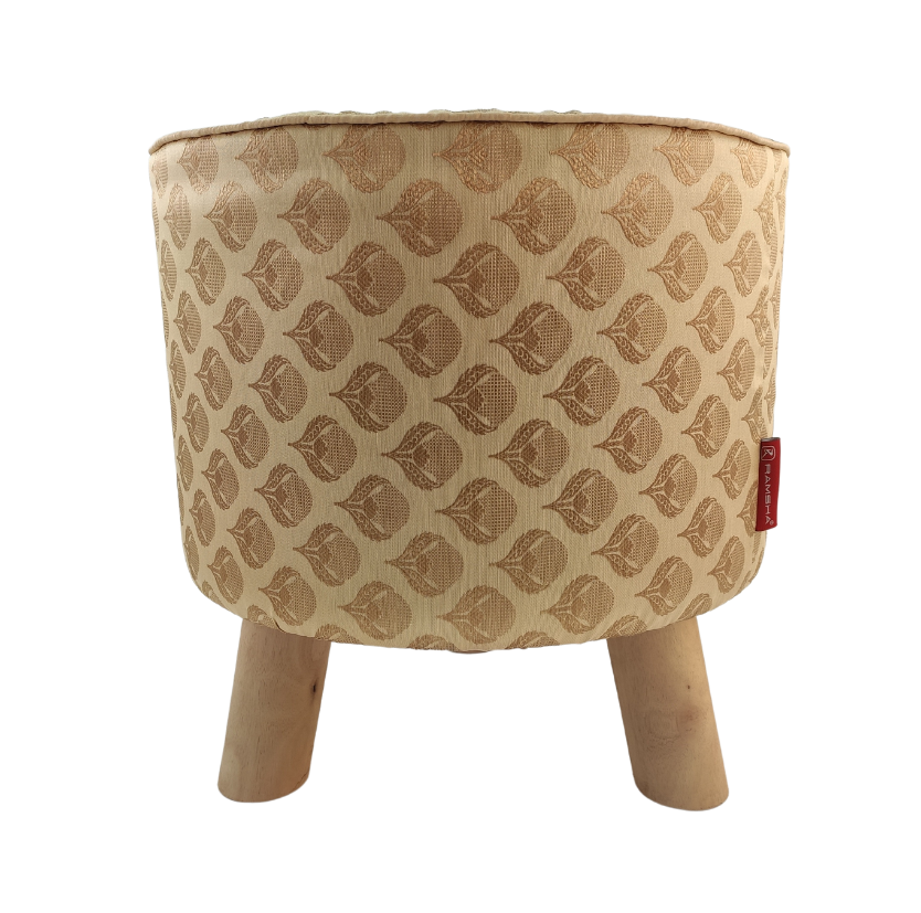 37.png Gold Color Decorative Pouf with Stand - PF 020 (40x40x40cm) - Image 3