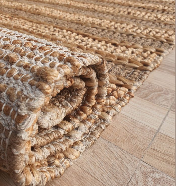 Durable natural color woven area rug SR 032 (170x240cm) by Ramsha Home