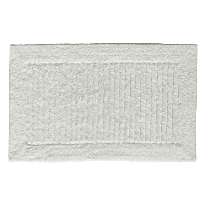 ⁦Bleach White Non-Slip Fluffy Soft Cotton Bathmat - BT 004 (60x90cm)⁩ - الصورة ⁦1⁩