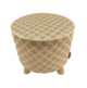 Gold Color Decorative Pouf with Stand - PF 020 (40x40x40cm)