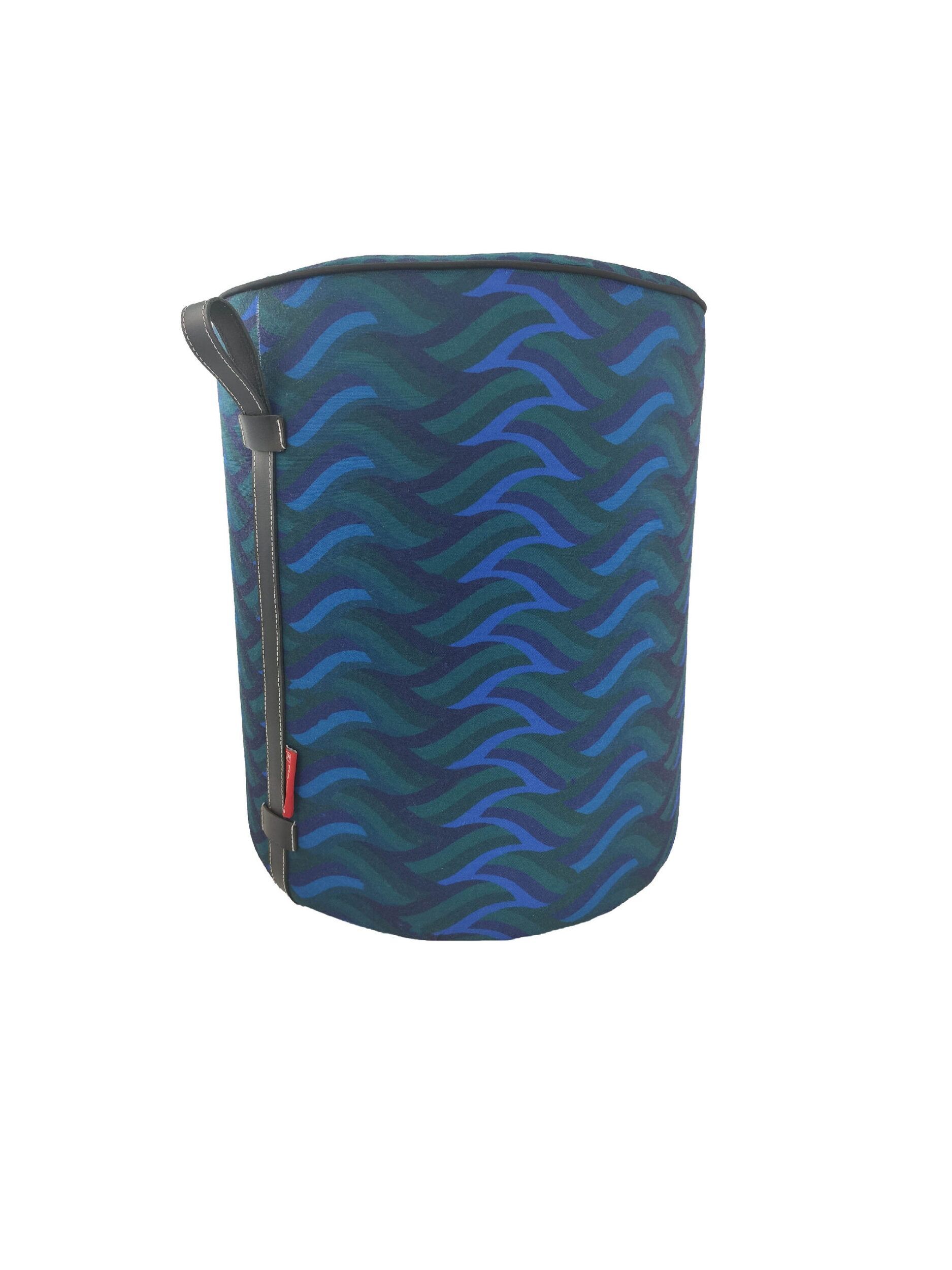 40X40X40-CM-scaled-1-1875x2500-1.jpg Guest Room Blue Color Modern Pouf with Leather Handle - PF 037 (40x40x40cm) - الصورة 1