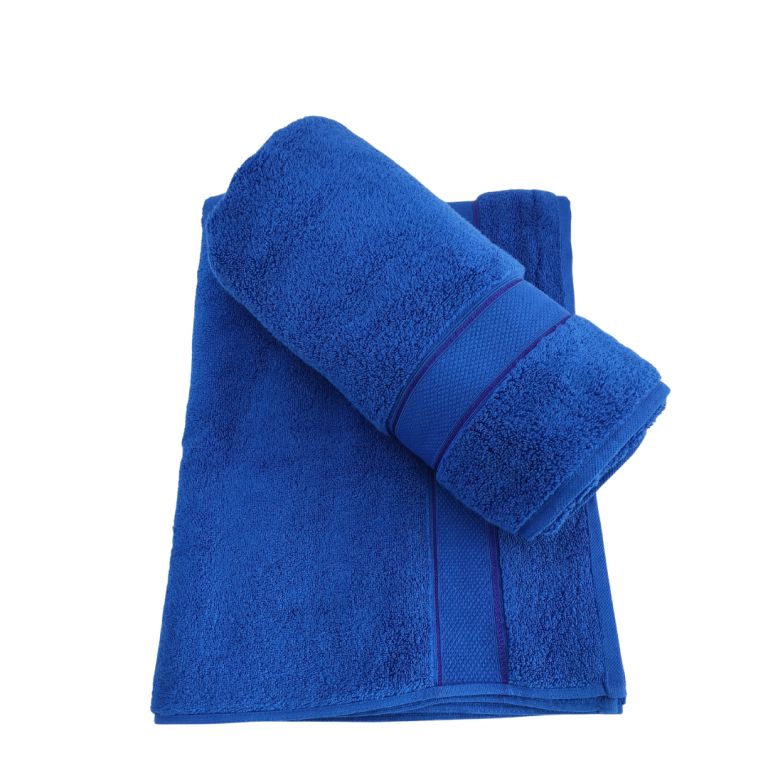 5-3-1.jpg Dark Blue 100% Cotton Bath Towel - TW 003 (75x150cm) - Image 3