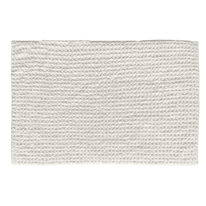 Bleach White Non-Slip Fluffy Soft Cotton Bathmat - BT 005 (60x90cm) - Image 1