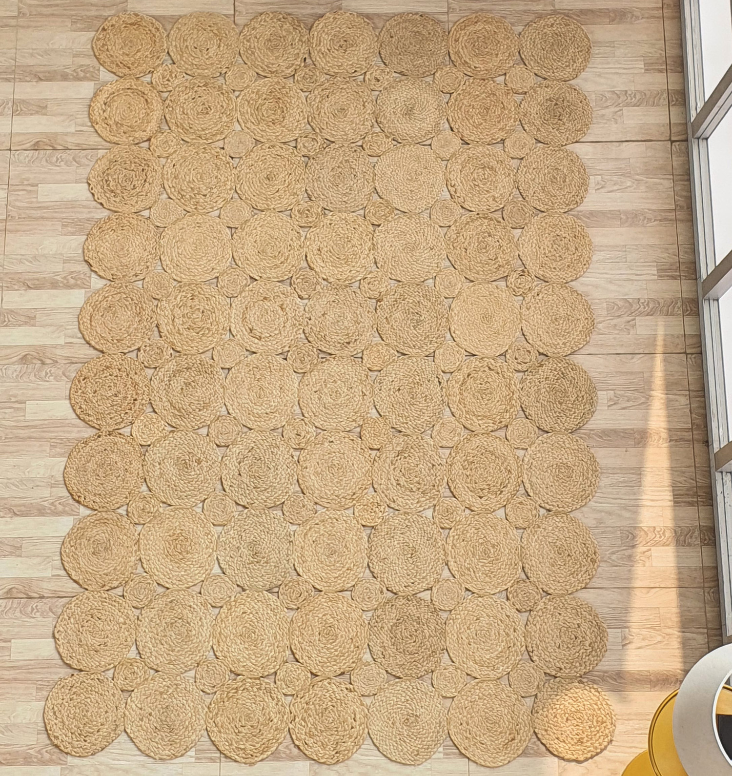 Premium Quality Braided Jute Rug BR 035 (80x200cm) by Ramsha Home Premium quality handmade jute rug BR 035 (80x200cm) with intricate design by Ramsha Home