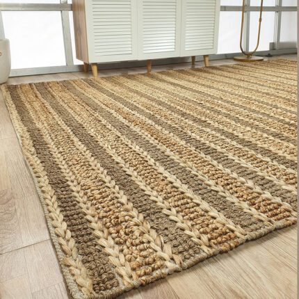 Contemporary natural color woven rug SR 032 (170x240cm) for modern interiors by Ramsha Home