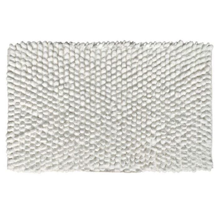 Bleach White Non-Slip Fluffy Soft Cotton Bathmat - BT 007 (60x90cm) - Image 1