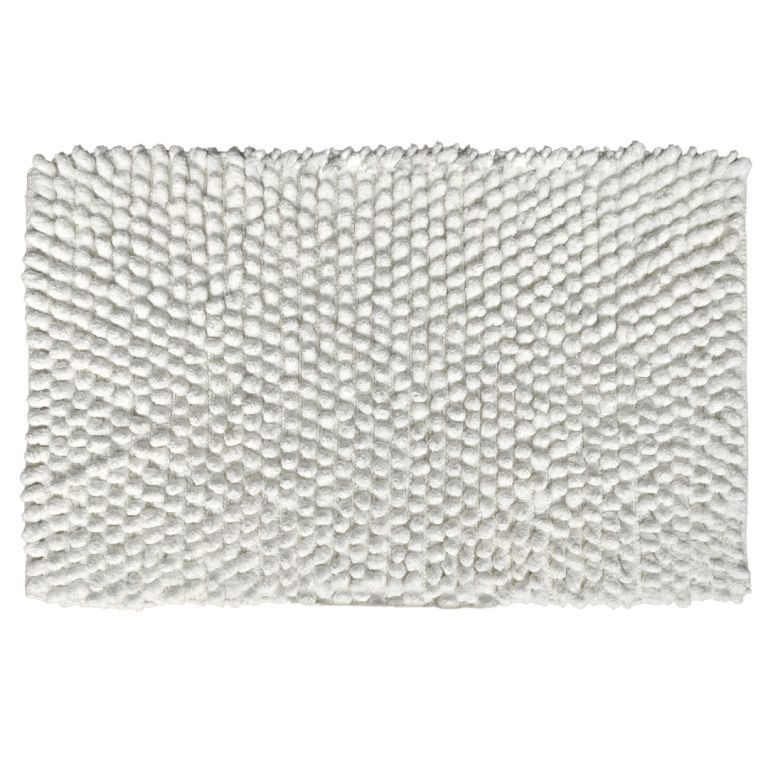 7.jpg Bleach White Non-Slip Fluffy Soft Cotton Bathmat - BT 007 (60x90cm) - Image 1