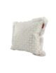 White & Silver Color Polyester Cushion with Fringes for Home Decor, Window Seat - CS 126 (45x45cm) - الصورة 2