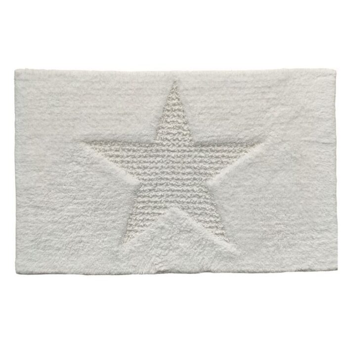 Bleach White Non-Slip Fluffy Soft Cotton Bathmat - BT 008 (60x90cm) - Image 1