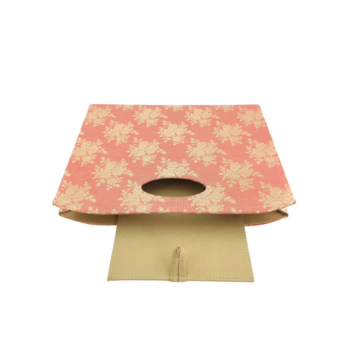 9-1.png Beautiful Pink & Gold Handmade Basket - BK 005 (35x20x27cm) - Image 4