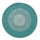 Braided Beauty: Turquoise and White Round Rugs for Cozy Living Rooms by Ramsha Home