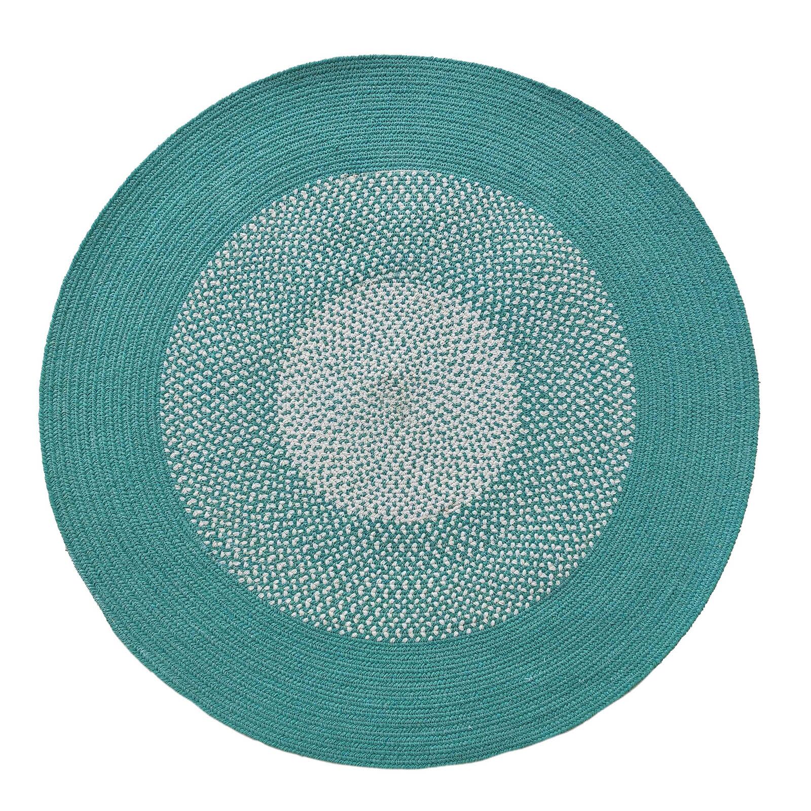 90.jpg Braided Beauty: Turquoise and White Round Rugs for Cozy Living Rooms by Ramsha Home