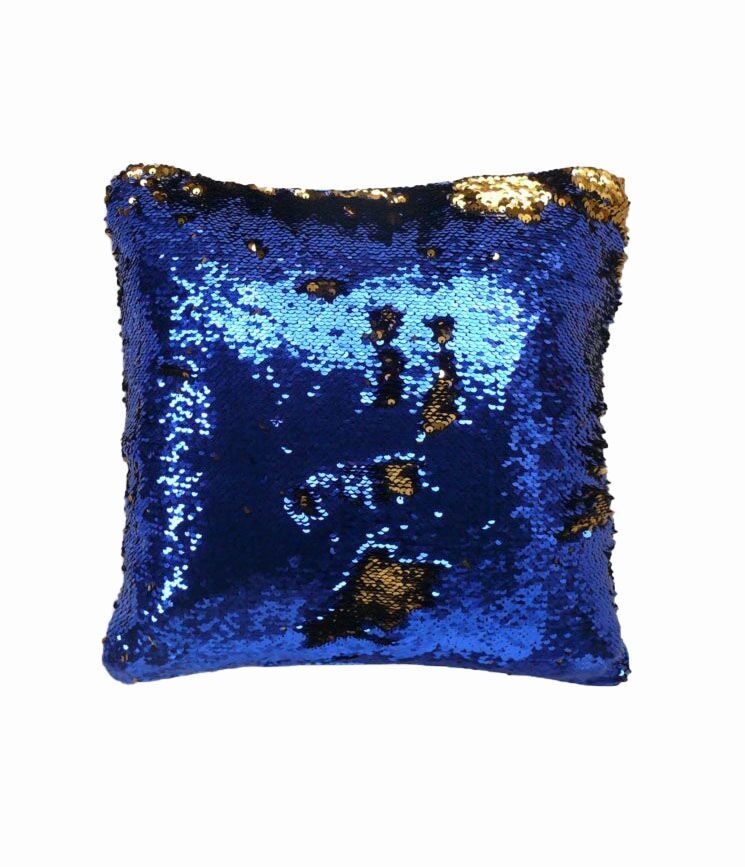 BLUE-1-745x1024-1-745x867-1.jpg Blue and Gold Polyester Magical Double Color Changing Cushion Cover - CS 033 (40x40cm) - الصورة 1
