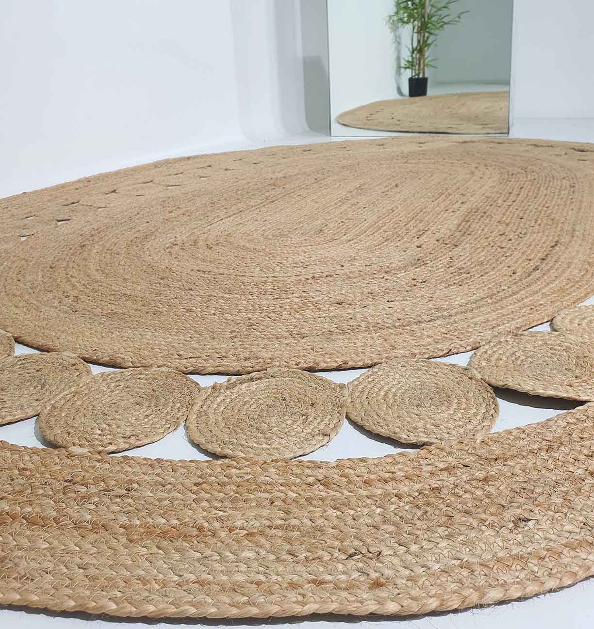 Close-up of Masterpiece Braided Jute Floor Rug by Ramsha Home Close-up of Masterpiece Braided Jute Floor Rug by Ramsha Home