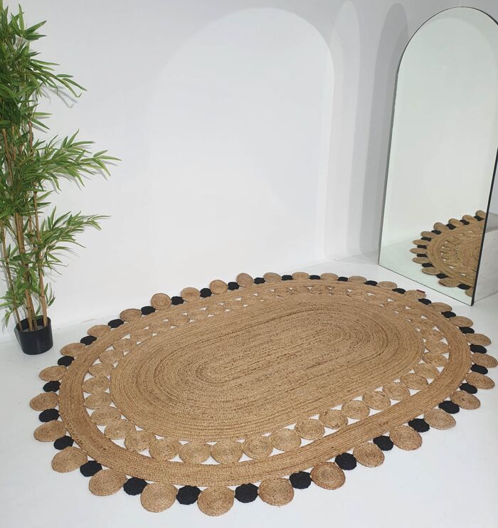 Amazing Handmade Jute Living Room Braided Rug - BR 033 (170x240cm)