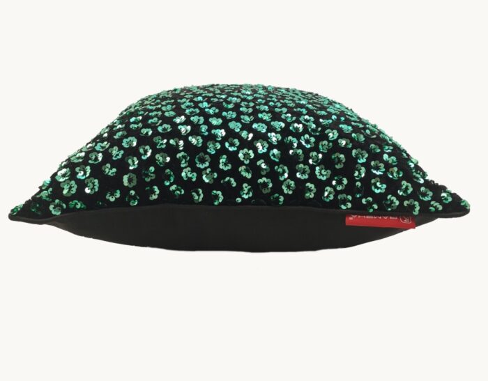 Black and Green Polyester Cushion Cover for Living Room and Playroom - CS 026 (40x40cm) - Image 5