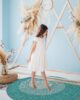 Luxurious Handmade Turquoise & White Color Cotton Braided Rug - BR 002 - Image 5