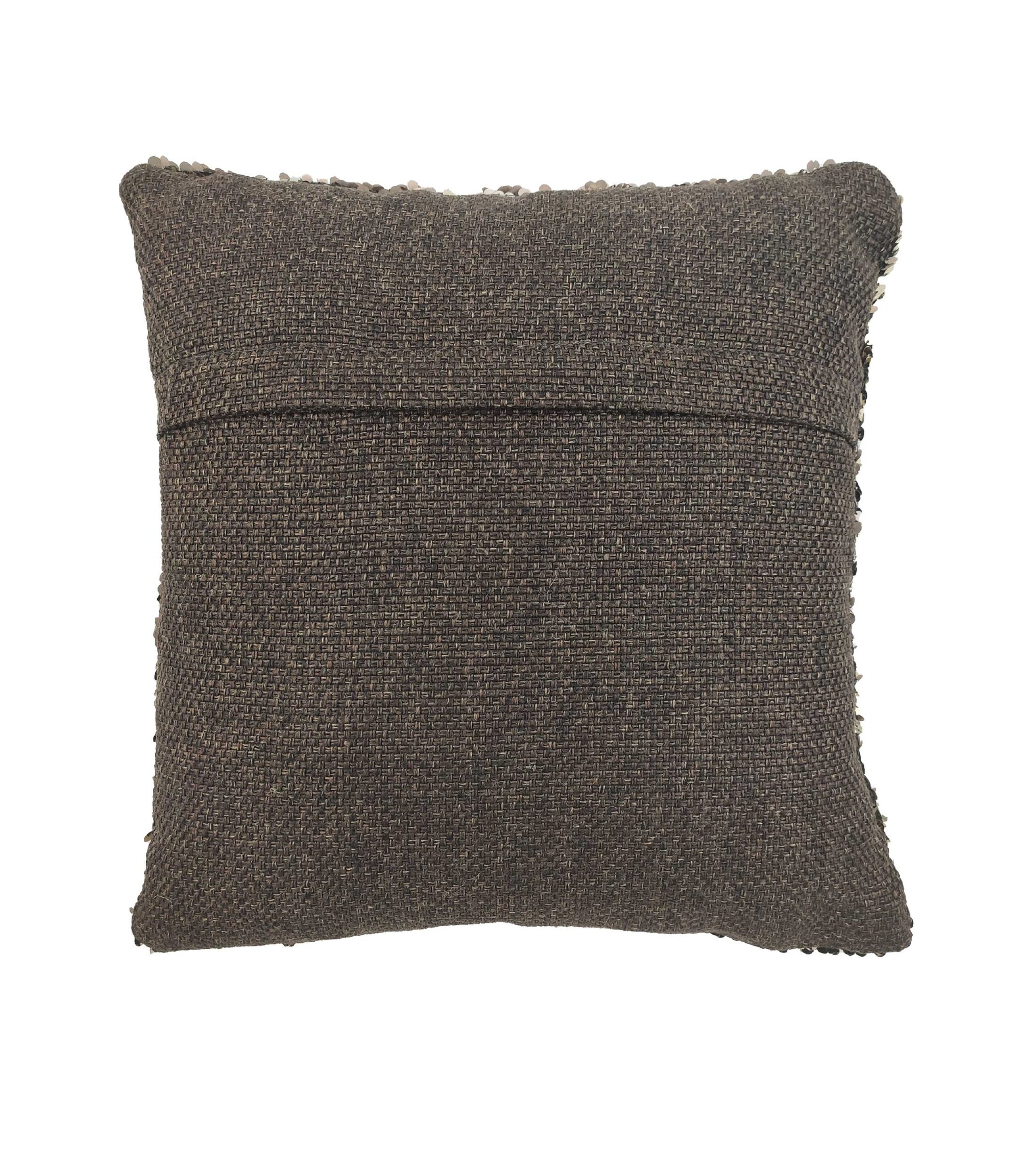 IMG_20211106_151308-1-scaled-1.jpg Multi Color Jute Cushion Home Decor with Sequin for Sofa, Couch, Bedroom - CS 015 (40x40cm) - الصورة 3