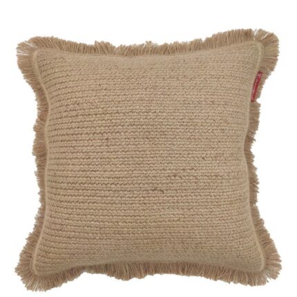 Natural Color Jute & Cotton Cushion with Filler for Balcony & Floor - CS 030 (45x45cm)