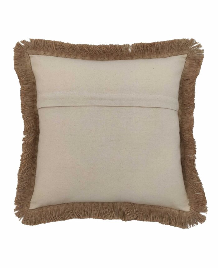 Natural Color Jute & Cotton Cushion with Filler for Balcony & Floor - CS 030 (45x45cm) - Image 2