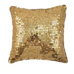 Gold Polyester Shiny Decorative Cushion Cover for Bed, Couch, Sofa, and Car - CS 024 (40x40cm)