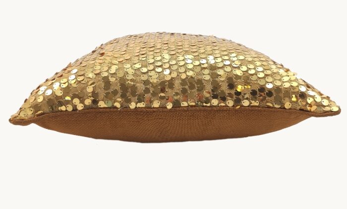 Gold Polyester Shiny Decorative Cushion Cover for Bed, Couch, Sofa, and Car - CS 024 (40x40cm) - Image 4