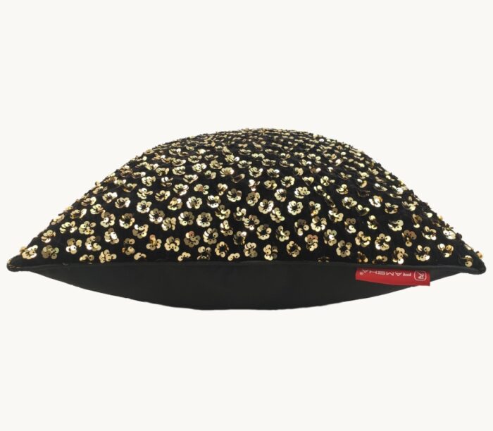 Black Polyester Magic Sequins Cushion Cover for Living Room and Playroom - CS 025 (40x40cm) - Image 4