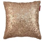 Gold Polyester Cushion Cover with Shiny Sequins for Bed, Couch, Sofa, and Car - CS 021 (40x40cm)