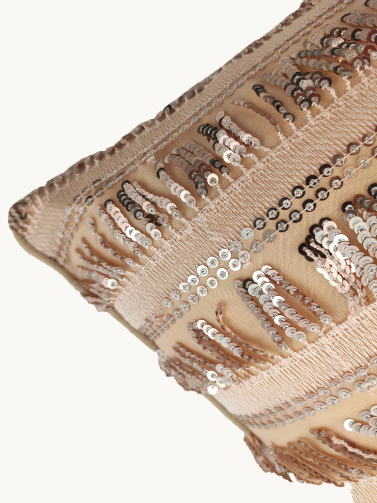 IMG_20211106_164211-2.jpg Beige Polyester Cushion Cover with Sparkling Sequins for Window Seat and Cafe - CS 027 (40x40cm) - الصورة 2